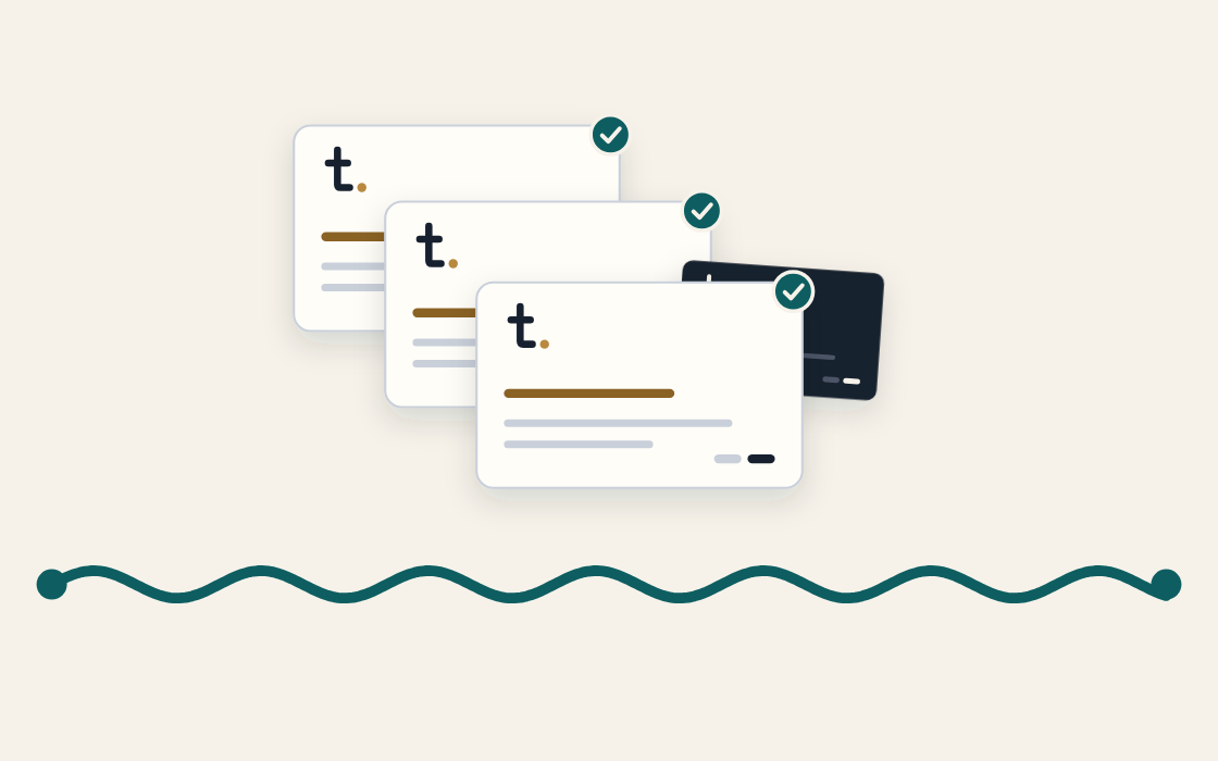 Three practice cards, each marked as reviewed by a coach, above a teal coach line